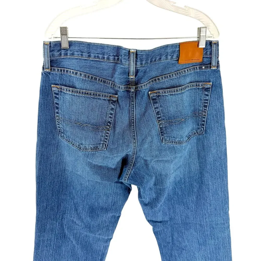Lucky Brand 181 Relaxed Straight Jeans Mens Size 34x32 Medium Wash Denim